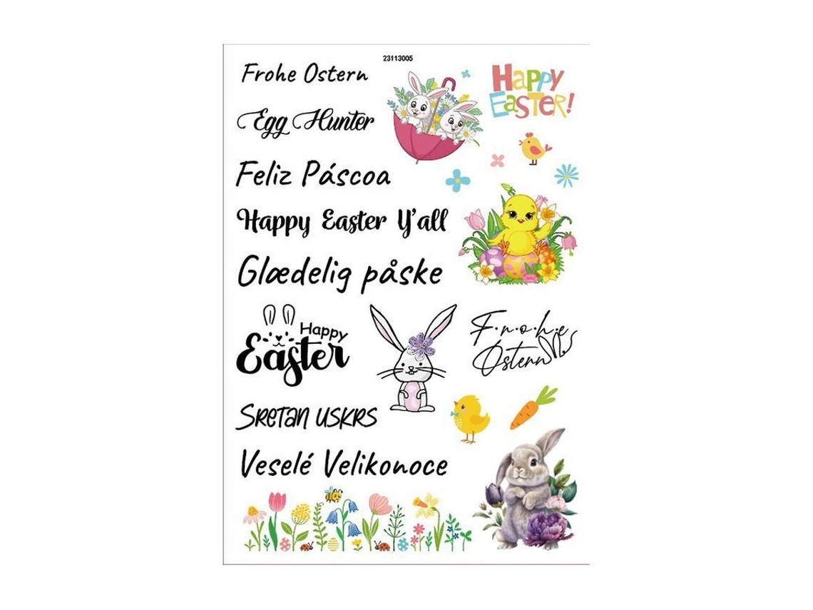 Adesivo De Velas De Páscoa Com Coelhos Ovos Coloridos Cenouras Letras Para Velas Chá Vela Fina Cilíndrica F
