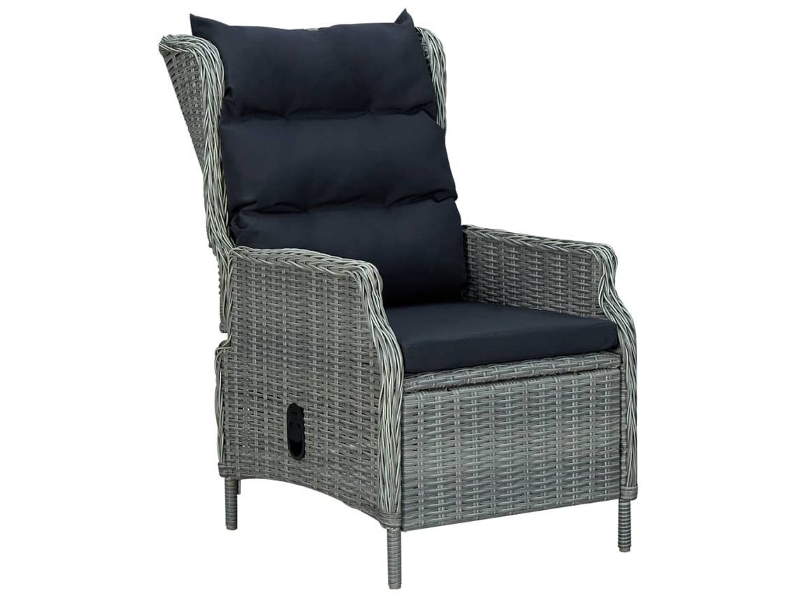 Maison Exclusive - 7 Pcs Conjunto De Jantar Para Jardim Cinzento-claro