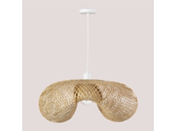 Candeeiro de Teto SKLUM Kariba (Bege - 31/175x78x55 cm - Bambu e Ferro - E27)