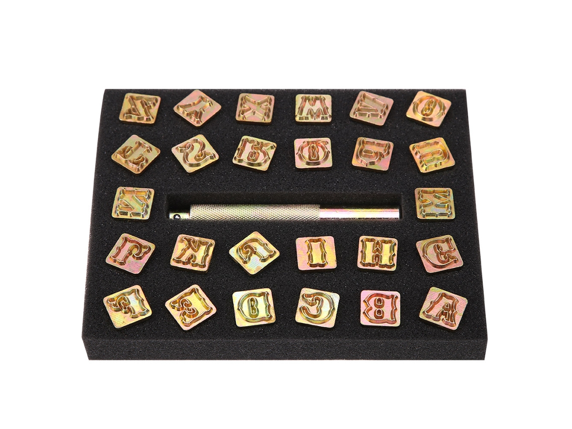 Estampas Metal Letras 13mm Vintage 26