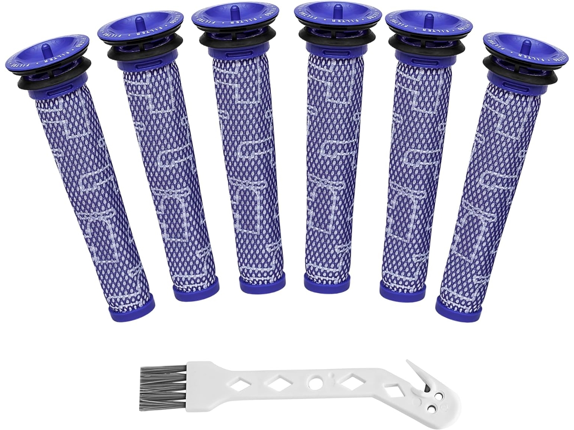 Acessórios Aspirador De Pó Para Dyson Dc58 Dc59 V6 V7 V8, 6 Pcs Pcs De Pré-filtro De Reposição Cuich