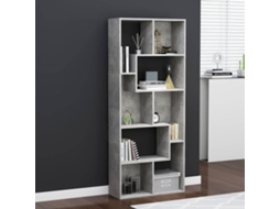 Vidaxl Estante 67x24x161 Cm Derivados De Madeira Cinzento Cimento