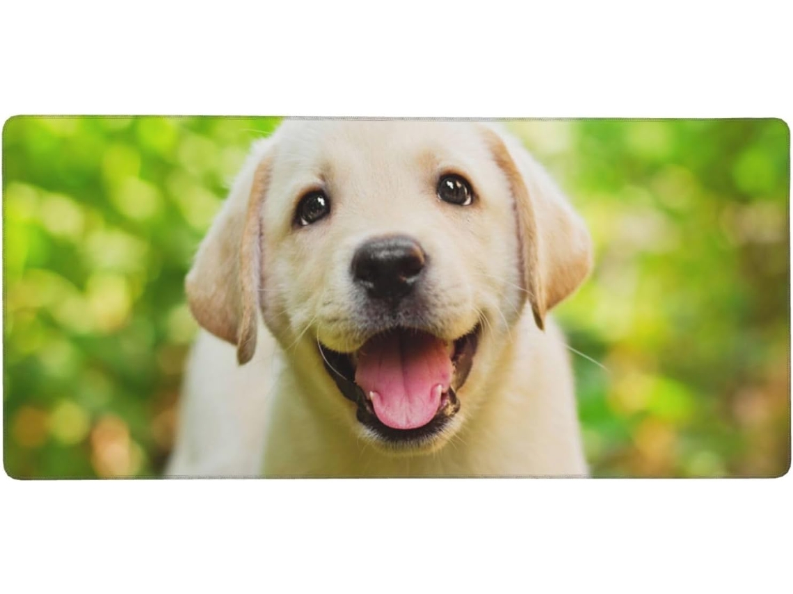 Mouse Pad Grande para Computador com Estampa de Filhote Labrador Retriever, Base Borracha Antiderrapante, 40 X