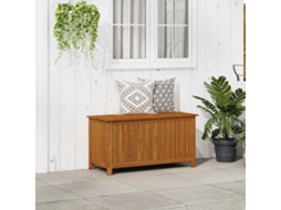 Vidaxl Caixa De Arrumação P/ Jardim 113x50x58 Cm Madeira Acácia Maciça