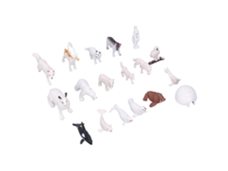 Mali conjunto 18 Peças Animais Árticos Polares Modelos de Brinquedo Plástico para Crianças 3 Anos + Bl 10002