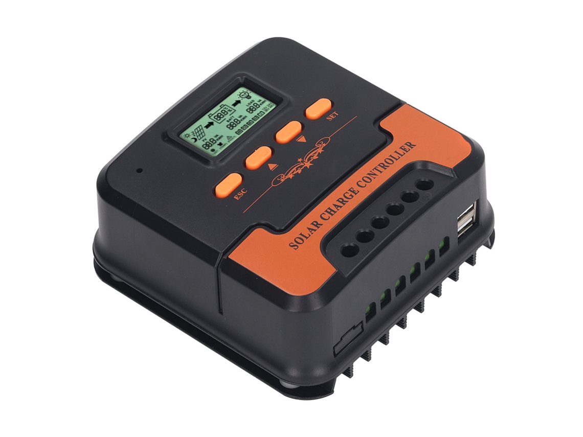 Controlador De Carga Solar Mppt 12v/24v Com Lcd E Saída Usb 5v 3a - Cm‑d20 20a