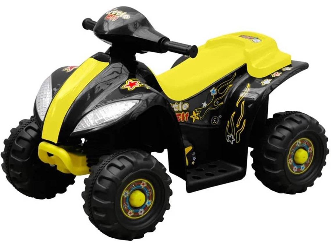 vidaXL Quadriciclo Elétrico para Crianças Amarelo e Preto