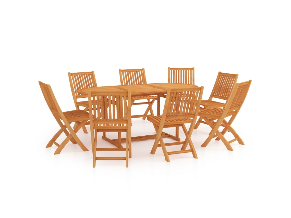 Garden Dining Set, Garden Dining Sets Vidaxl Marrom Madeira (n/a)