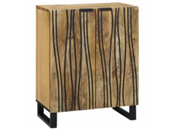 Vidaxl Buffet Natural 60 X 33,5 X 75 Cm Madeira De Manga Maciça