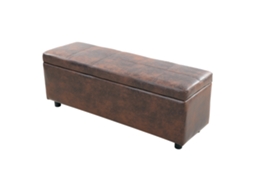 Banco De Arrumação Bukit Imitação De Camurça 118x37x43 Cm Castanho [EN.CASA]