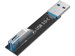 Placa De Extensão Usb 3.0 Tipo C Macho Para Fêmea Conexão Computador