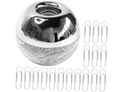 Conjunto Healvian de pequenos clipes decorativos de metal, formatos criativos, cor prata, tamanho mini para mesa.