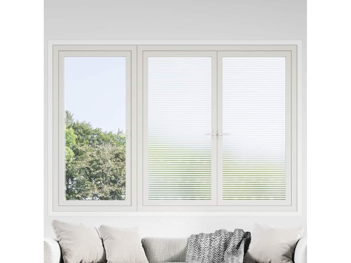 Vidaxl Filme De Janela Autoadesivo Listras Foscas 45 X 2000 Cm Pvc