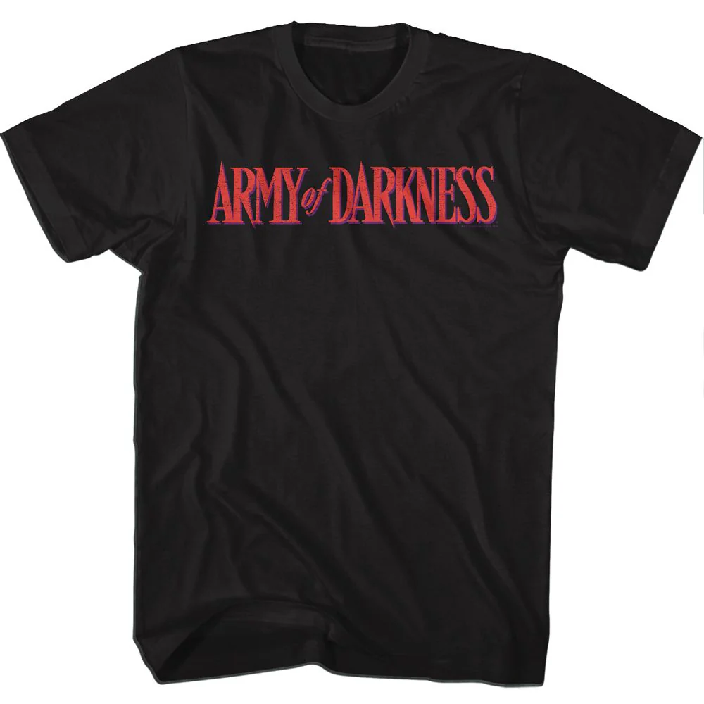 Unisex Adult T-shirt Rockinstone Army Of Darkness Movie Darkness Color Logo Black Sizel