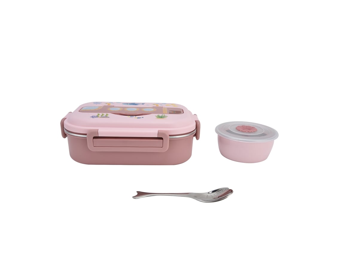 Caixa De Almoço De Aço Inoxidável Isolada Vedada Cor Rosa
