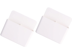 Suporte Magnético Para Canetas E Marcadores De Quadro Branco, 2 Peças Em Abs Branco.