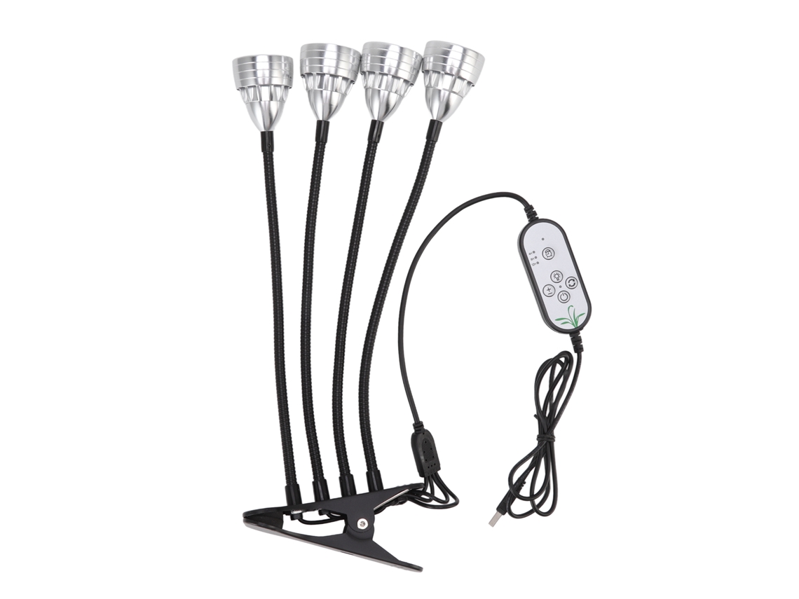 Luminária Led de Cultivo em Liga de Alumínio com 4 Cabeças CHABERLU