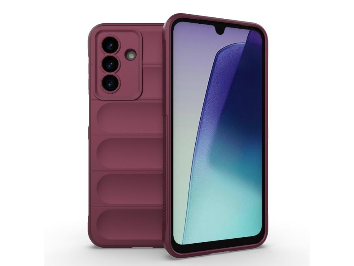 Capa Halinuia Para Samsung Galaxy A17 5g Magic Shield Tpu Flanela Vermelho Vinho (proteção Integral, Interior Em Flanela)