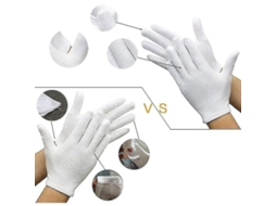 2026 guantes de Algodón Blancos 12 Pares Impermeables Reutilizables para Cosmética Y Trabajo