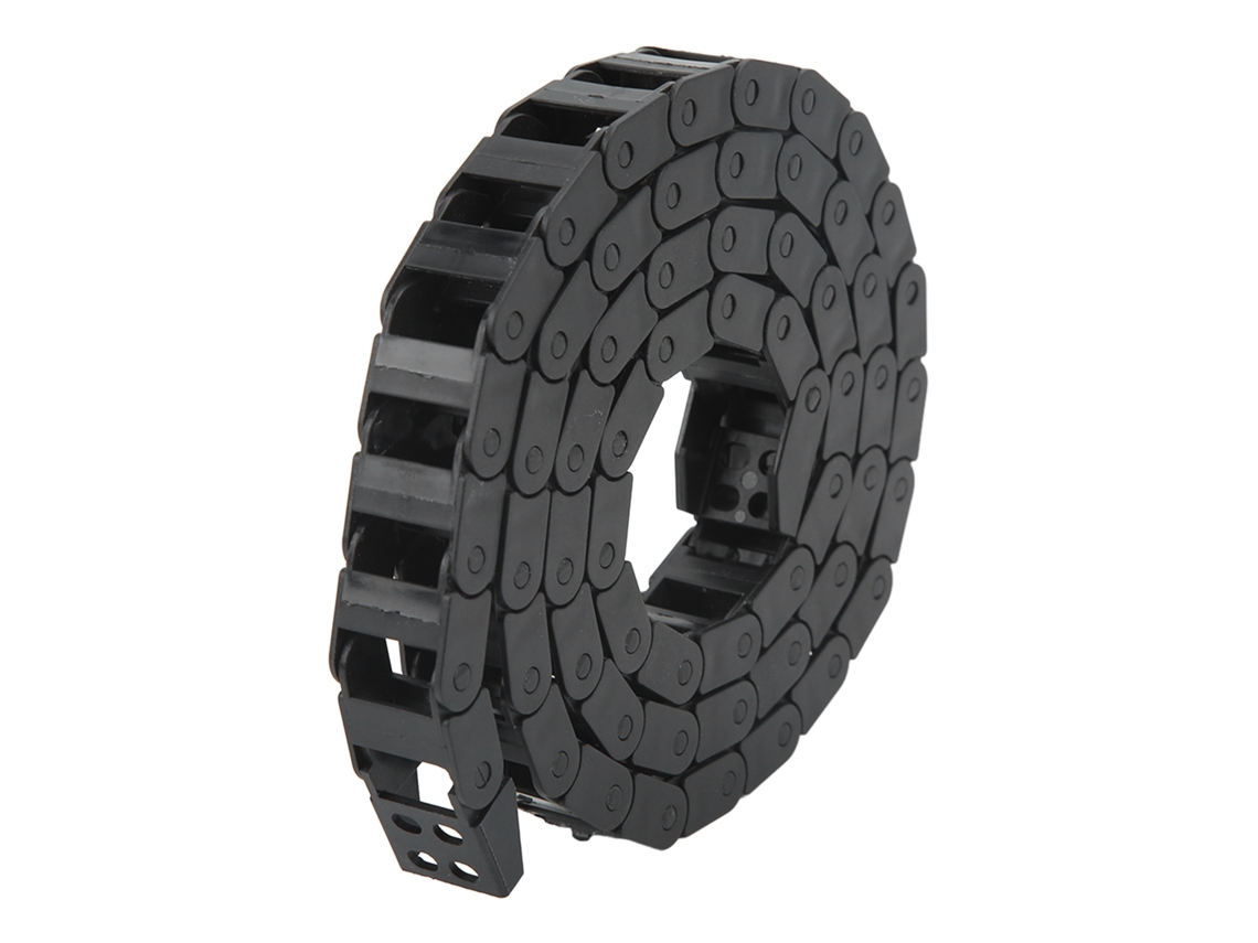 Cadeia De Arrasto De Cabos De Nylon Resistente Ao Calor E Incombustível Preta Com Conector Fim Para Cnc