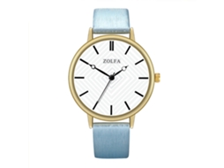 Reloj De Pulsera De Cuarzo Para Hombre Y Mujer Con Dial Redondo Moda (azul)