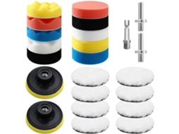 Conjunto De Discos Polimento 3 Polegadas Para Remoção Pelos Automotivos, Adaptador Para Furadeira M10, Reutilizáveis E