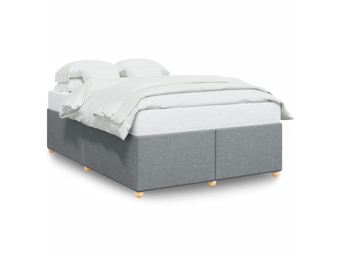 Bed Frame, Bed Frames Vidaxl Cinzeto Tecido (140 X 190 Cm)