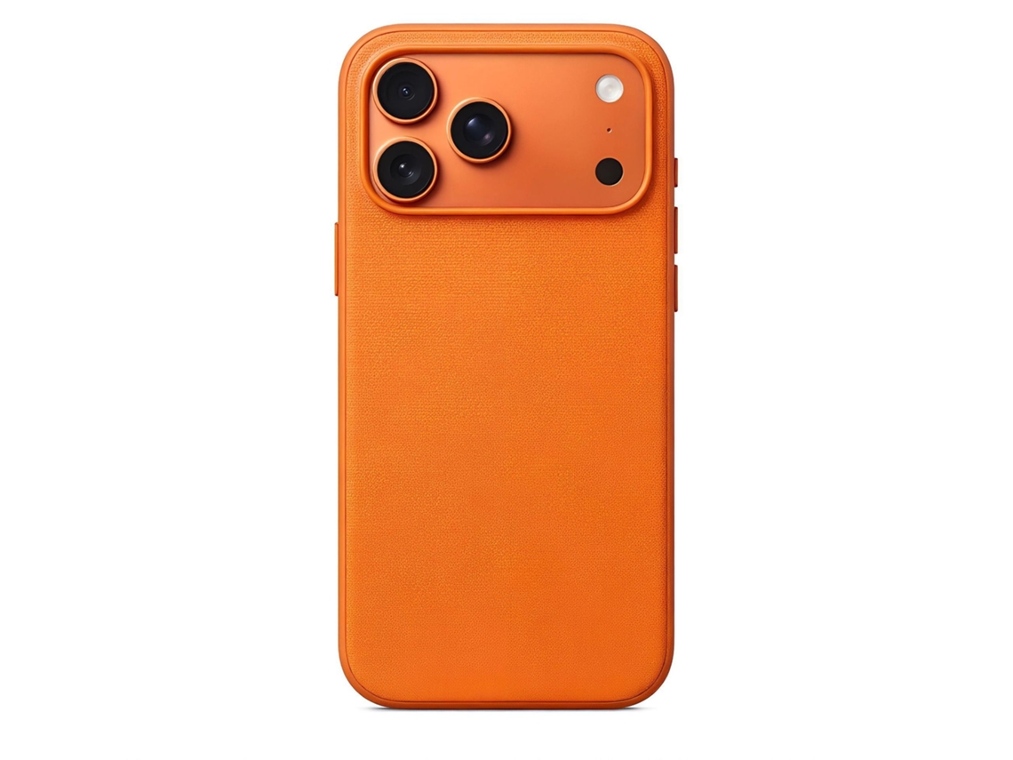 (apple 11 Pro Laranja) Textura Trançada - Compatível Com Carregamento Magnético - Capa Macia Com Proteção Nas Bordas