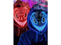 2026 máscara de Terror Led Brillante para Halloween Con 3 Modos de Iluminación para Disfraces de Cosplay, 2 Unidades.