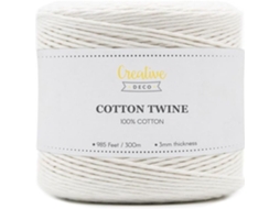 Corda Macramé CREATIVE DECO 300M Branco 12 Camadas Algodão