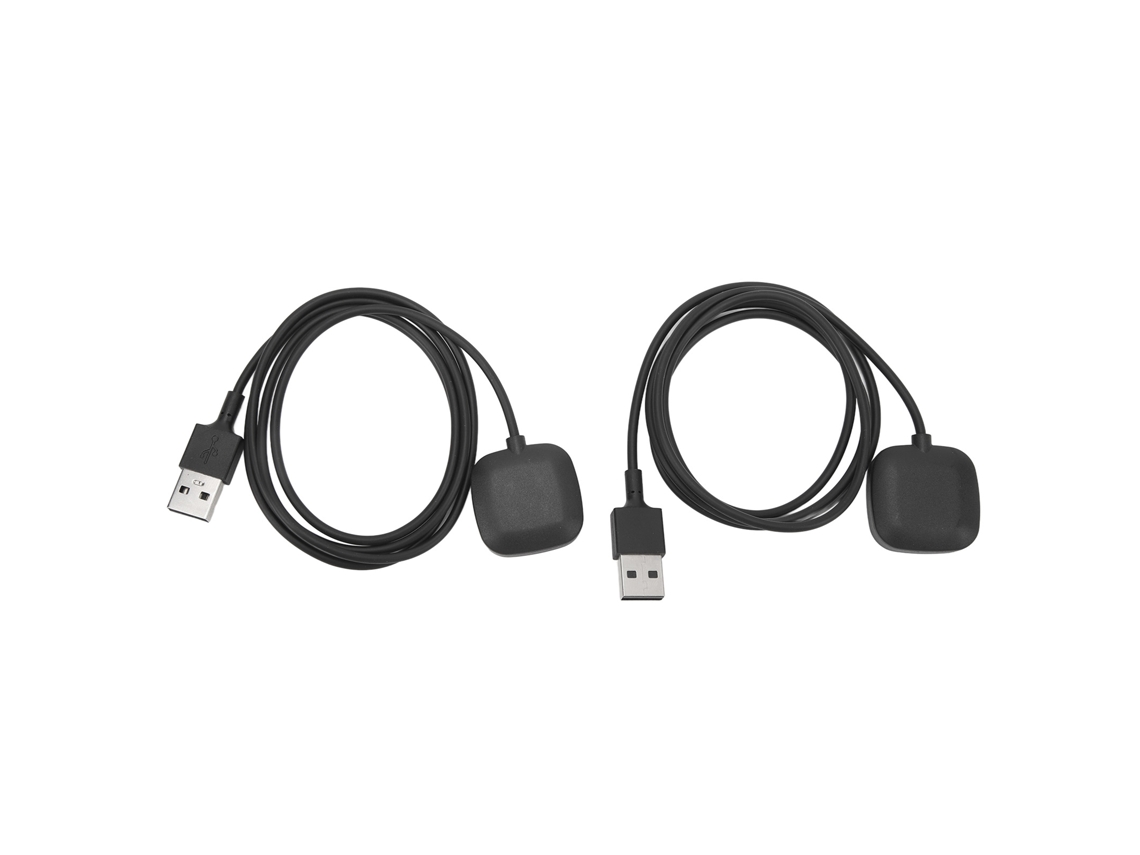 2 Carregadores Sem Fio Para Smartwatch Fitbit Versa 3 Sense Docks De Carregamento Magnético 5v 1m