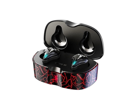 Fone de Ouvido para Jogos Bluetooth YEMAESRE Estéreo Intra-Auricular Mini Headset Esportivo com Microfone Crackvermelho YEMAESRE