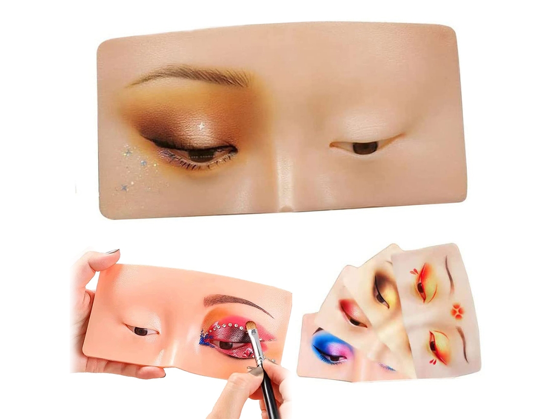 Tablero De Práctica De Maquillaje Facial Y Ocular De Silicona