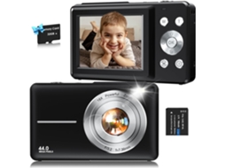 Câmera Infantil 44mp 1080p com Zoom de 16x e Cartão de 32gb BISBISOUS (preta)