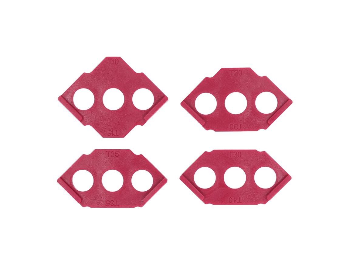 4 Modelos De Cantos Em C Para Roteador De Carpintaria Modelos De Localização De Cantos Biselados Retos Vermelhos