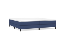 Estrutura de Cama com Molas 200x200 Cm Tecido Azul MAISON EXCLUSIVE