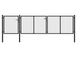Portão Jardim Vidaxl Antracite Aço (400x100 Cm)