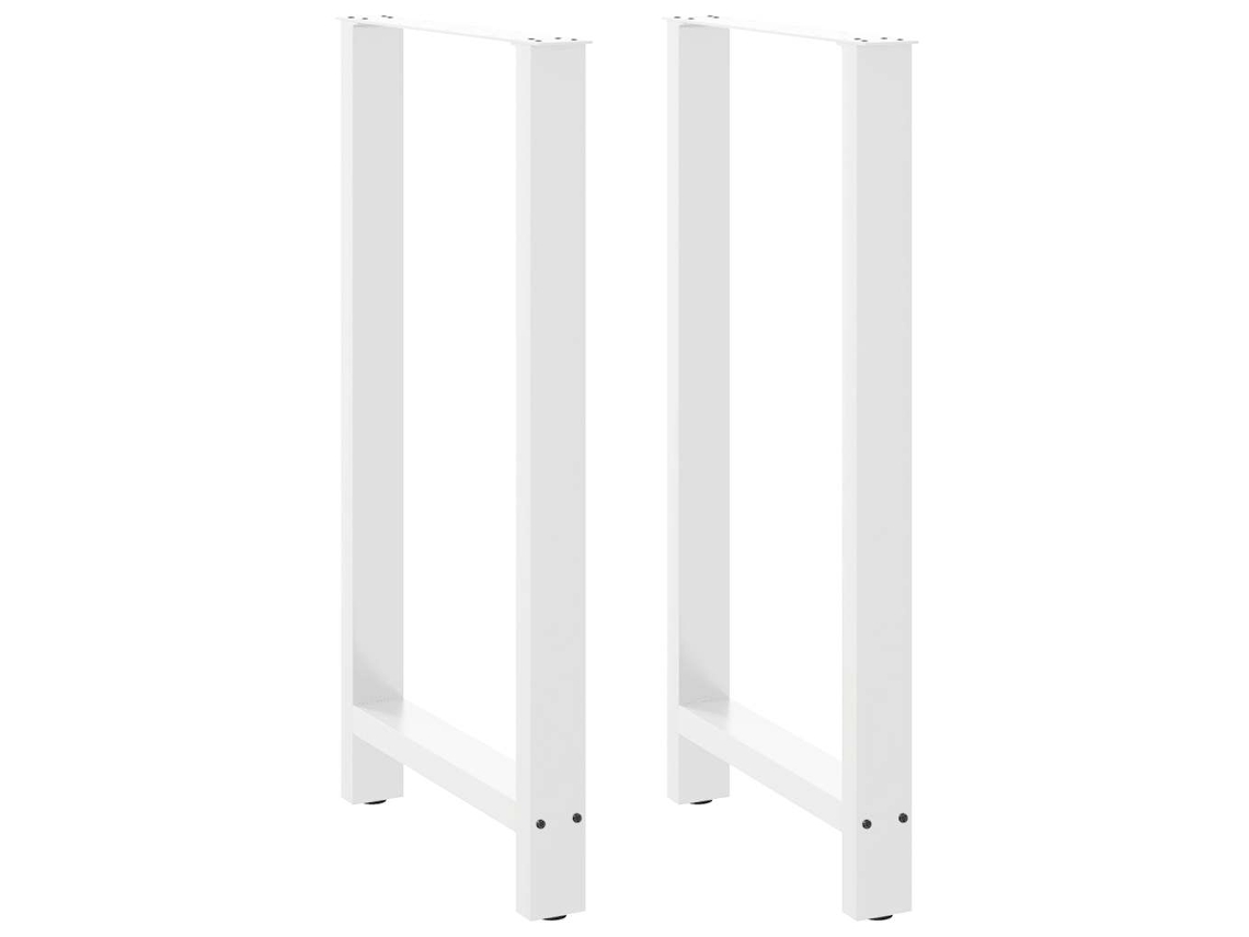 Vidaxl Pés Para Mesa De Bar , Brancos, 2 Peças, 60x (110-111) Cm, Aço