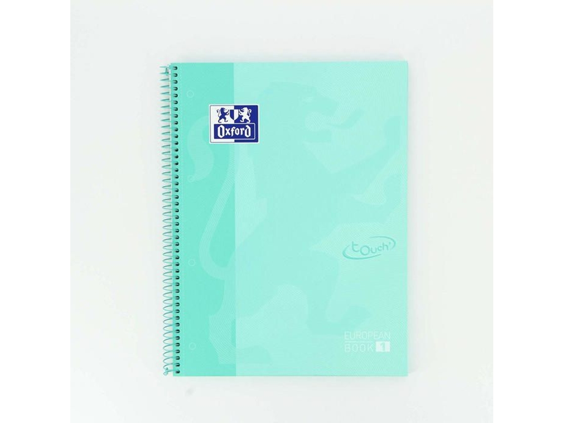 Caderno Oxford 400117274 Micropuncionamento 80 Folhas Cor Gelo Menta Pastel Brilvibera