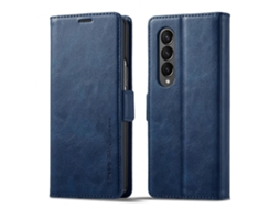 Capa De Couro Antirroubo Com Rfid Para Samsung Galaxy Z Fold4 5g Lc.imeeke