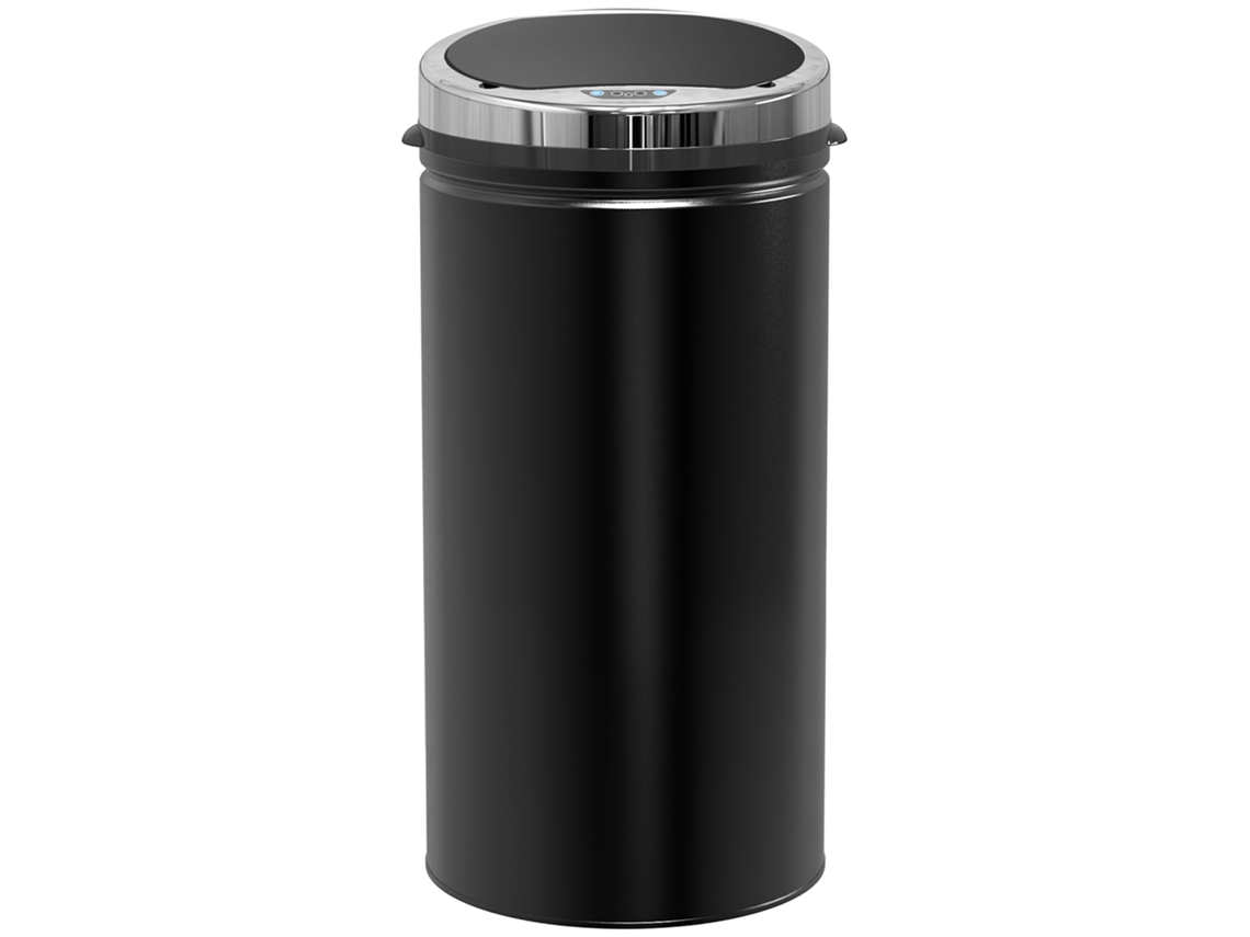Lixeira Automática com Sensor S/MARCA (42l, aço e plástico, preta, 30,5x30,5x68cm)
