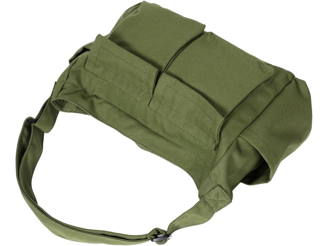 Bolsa Tote Masculina Retrô De Lona Com Alça De Ombro Para Escola, Bolsa Multiuso Com Bolso Para Guardar Coisas