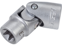 Chave de soquete Torx HAZET 880G-E12: quadrado oco 3/8 de polegada 10 mm perfil Torx externo E12