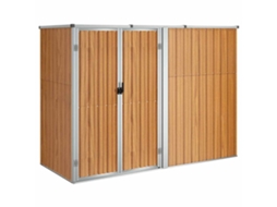 Abrigo Para Ferramentas Vidaxl Marrom Aço (225 X 89 X 161 Cm )