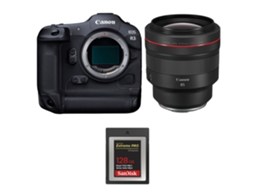 Eos R3 + Rf 85mm F/1.2 L Usm + 1 Sandisk 128gb Extreme Pro Cfexpress Type B + Ebook “20 Dicas para Fotos Que Impressionam” CANON
