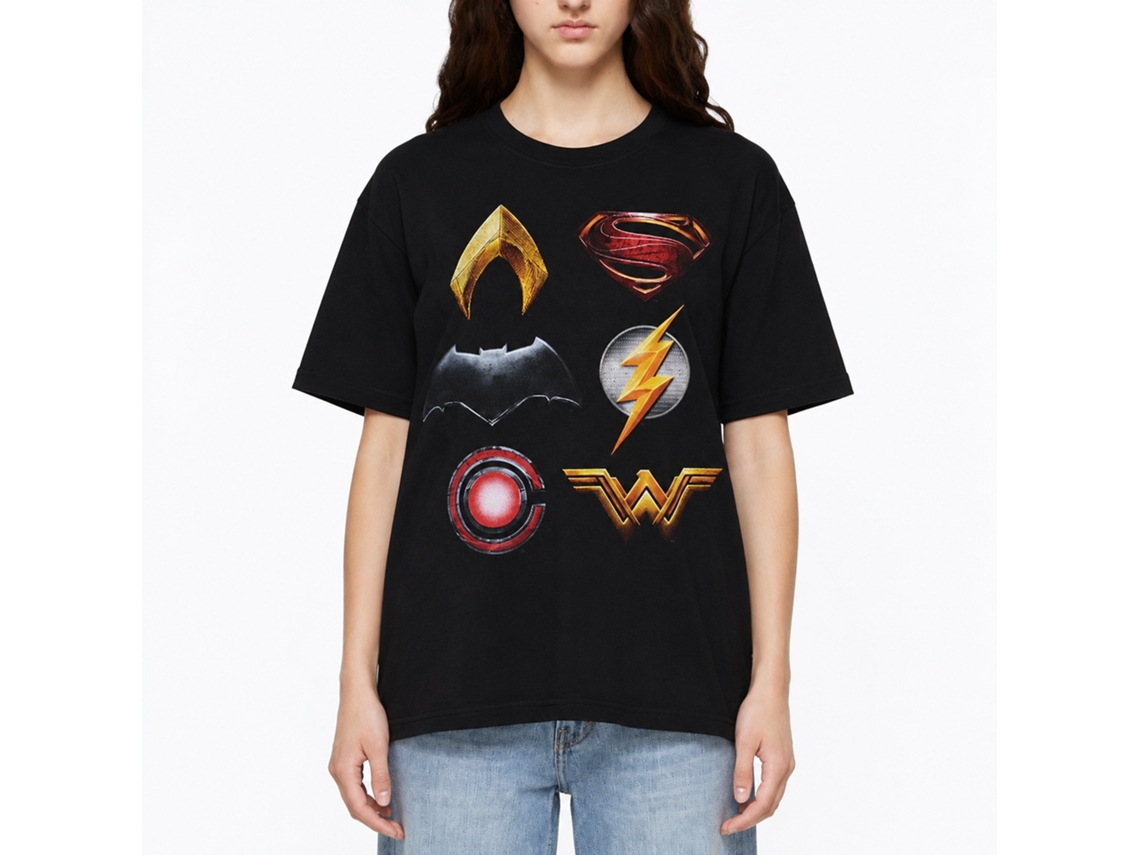 Justice League Movie Logos T-shirt Unisex Adults Size:l