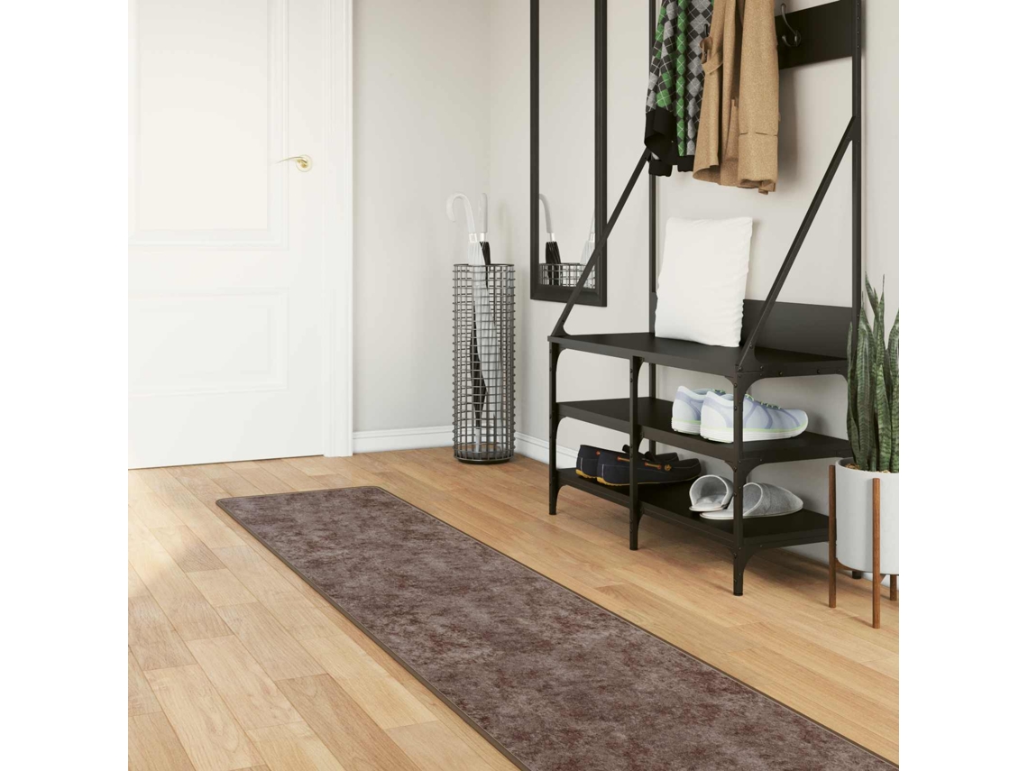 Vidaxl Passadeira Marsa Cinzento 50 X 400 Cm Poliéster E Pvc