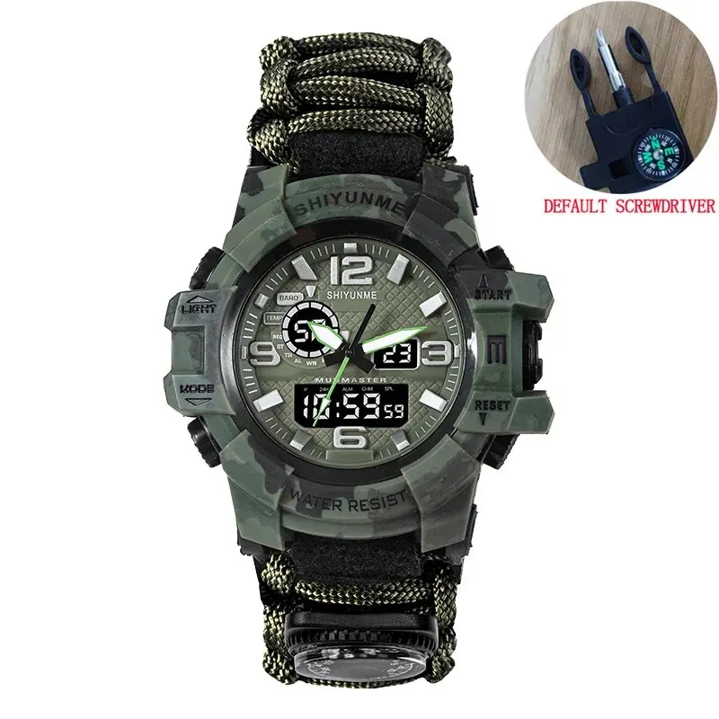 Relógio de Quartzo Masculino MDUG Luxo Visor Duplo Cronógrafo