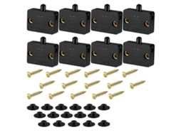 Interruptor De Lâmpada De Armário, 8 Peças, Interruptor De Porta Automático, Interruptor De Contato Para Guarda-roupa, Aplicável A 12v 24v 110v (preto