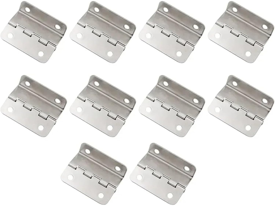 Conjunto De 10 Dobradiças Madeira Para Caixas, Modelo Triplo, Ângulo